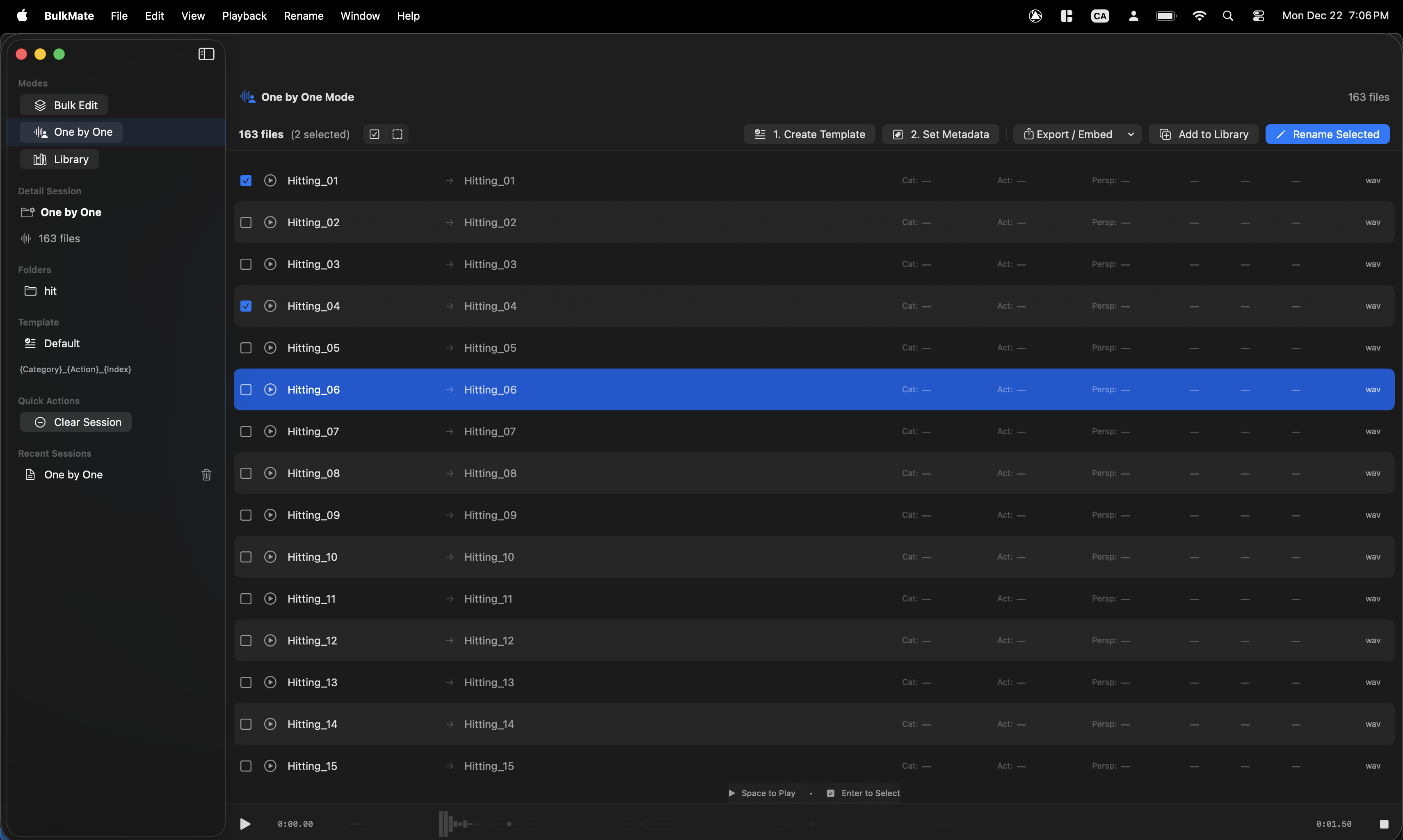 BulkMate: SFX Renamer Interface