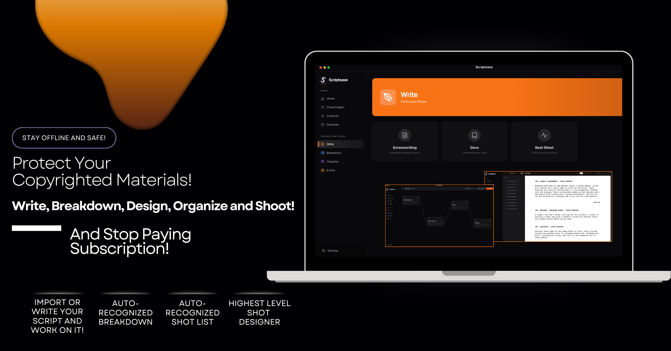 Scriptease Writing Interface